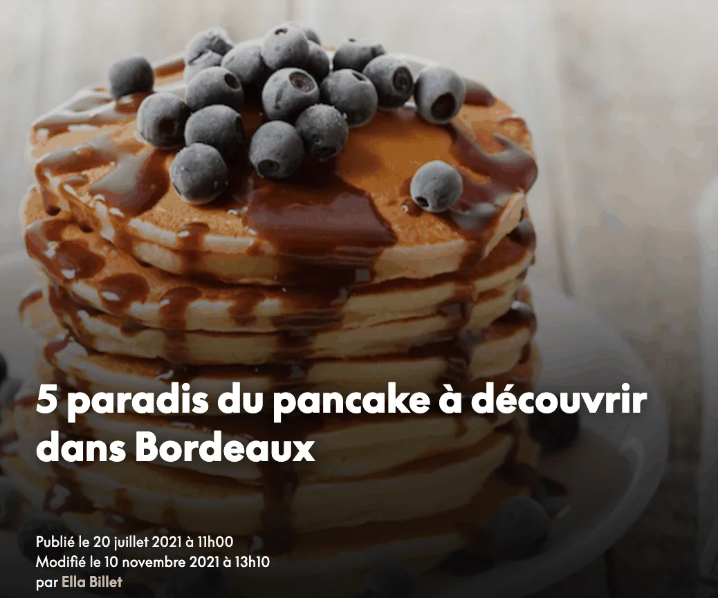 Madame Pancakes dans le top des paradis du pancake selon LeBonBon